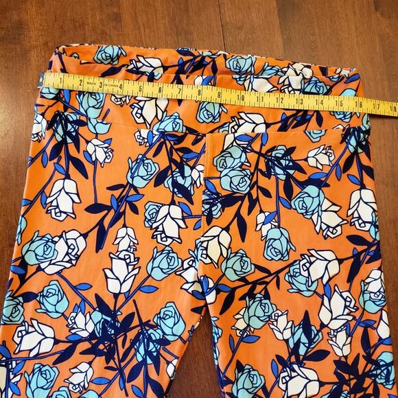 LuLaRoe pants Tall and Curvy floral roses - Picture 3 of 7